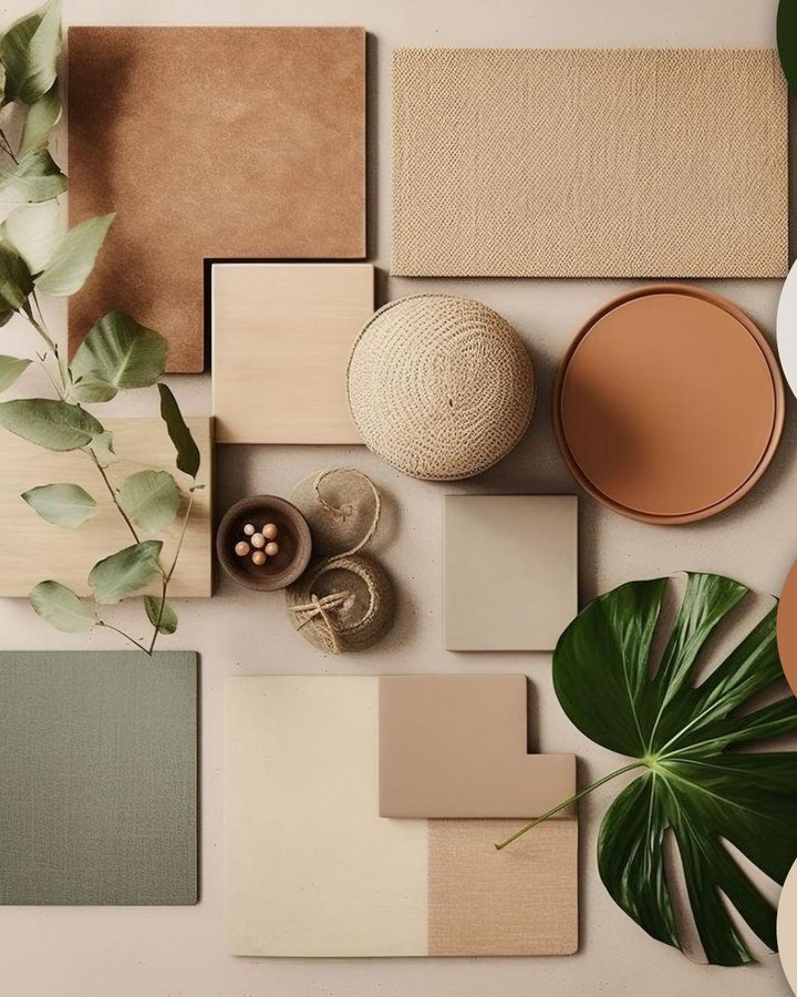 Moodboard de materiais da marca Victoria Ibrahim